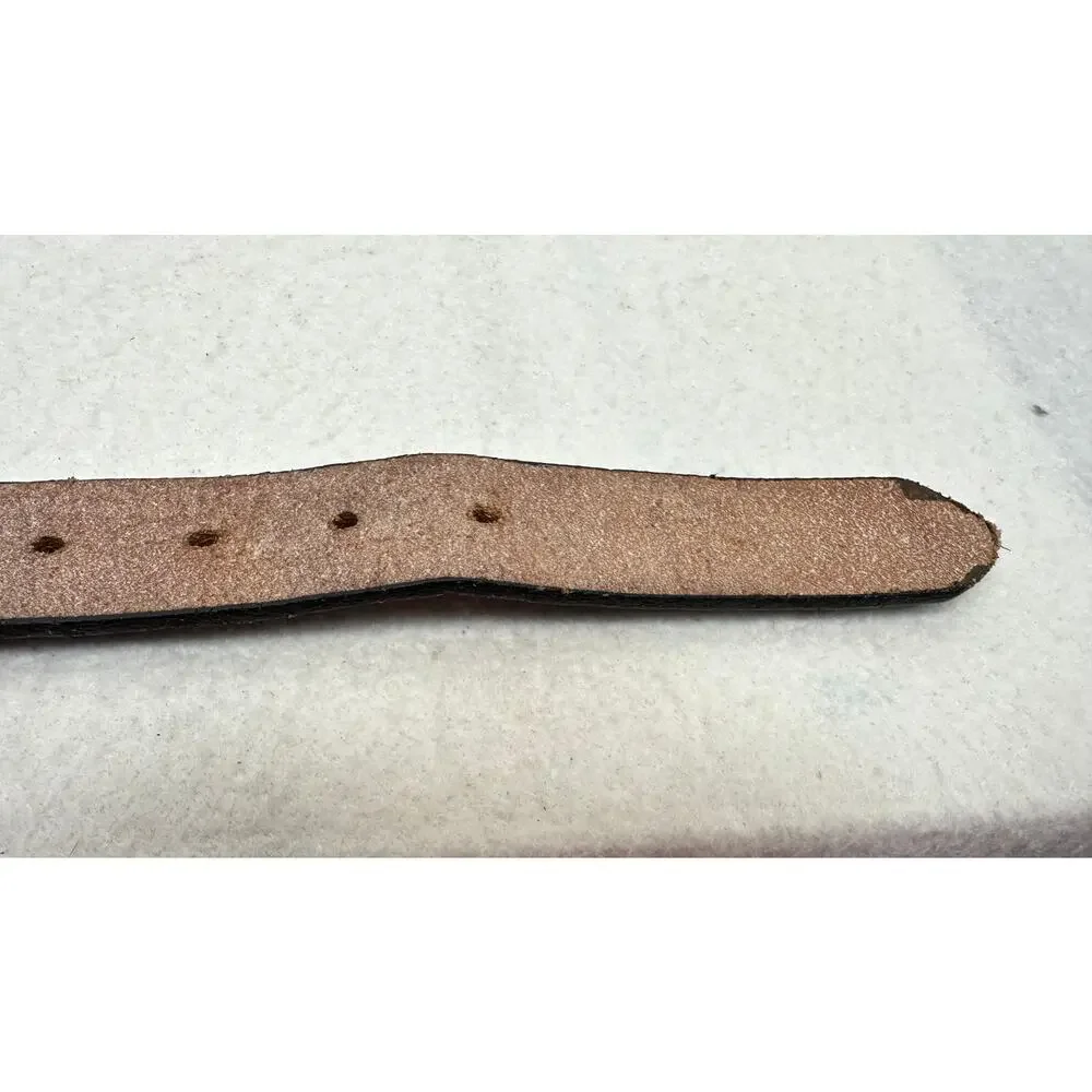 Eagle Tooled Vintage Leather Belt Men's SZ Small